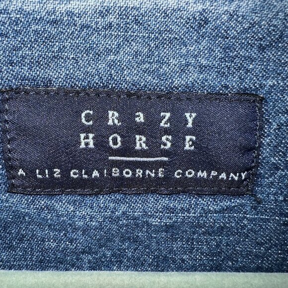 LIZ CLAIBORNE CRAZY HORSE Vintage belted denim jacket - Picture 9 of 10